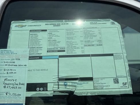 New 2025 Chevrolet Express 3500 w/ Power Convenience Package RWD image 22
