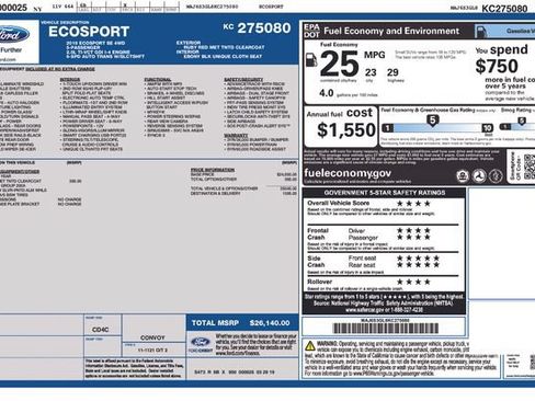 Used 2019 Ford EcoSport SE AWD/4WD image 26