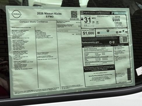 New 2026 Nissan Kicks S FWD image 14