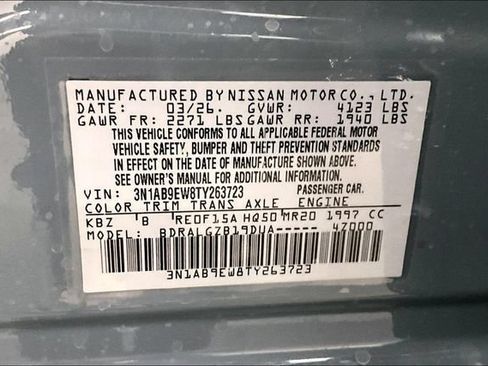 New 2026 Nissan Sentra SL w/ Floor Mat Package FWD image 40