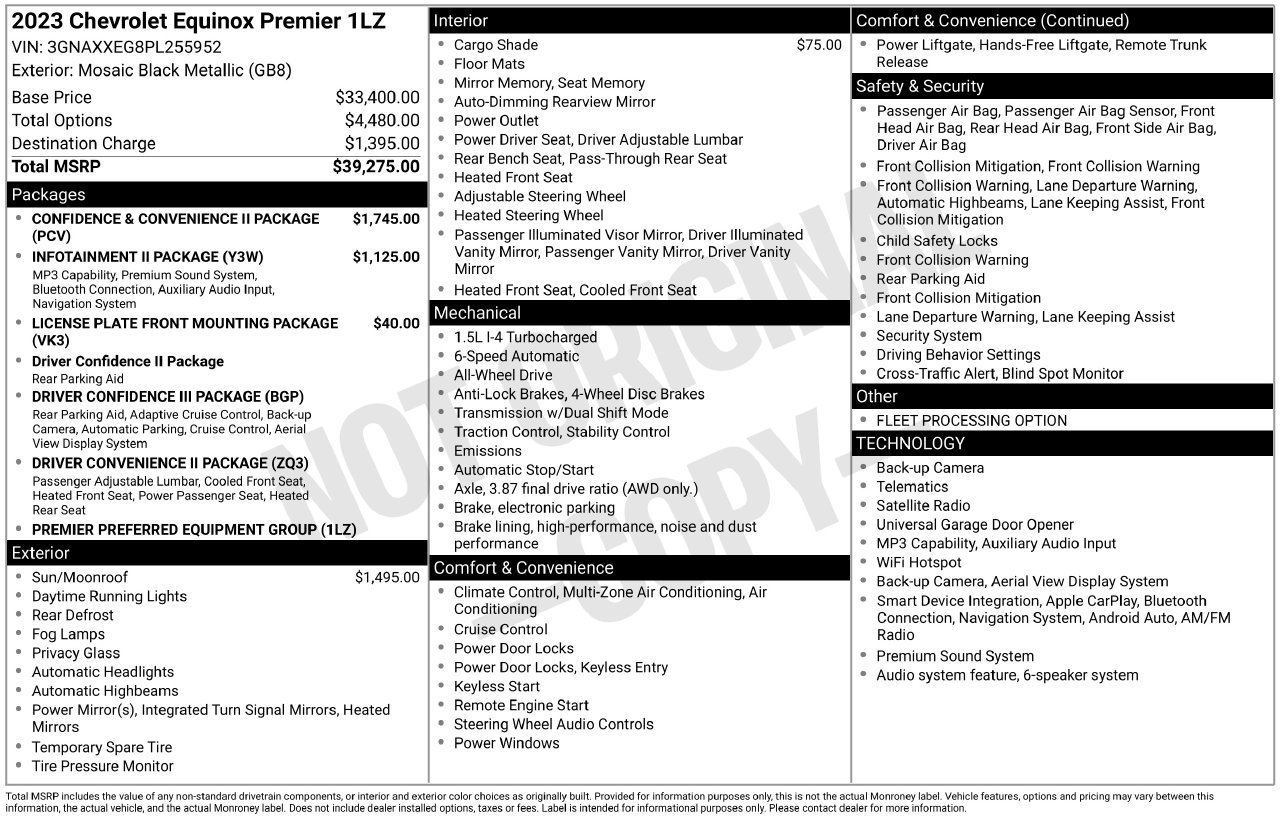 Used 2023 Chevrolet Equinox Premier AWD/4WD image 5