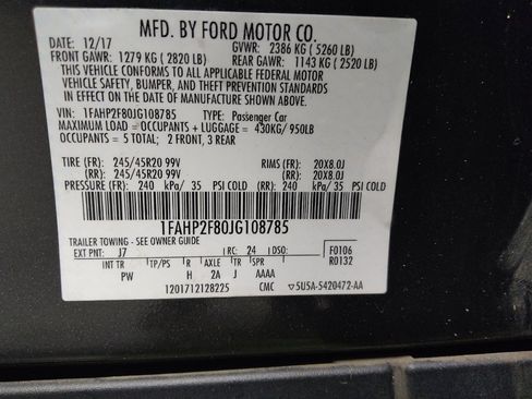 Used 2018 Ford Taurus Limited image 33