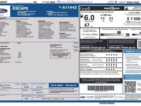 Used 2023 Ford Escape ST-Line Elite w/ Premium Technology Package AWD/4WD image 2