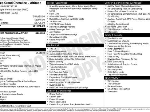 Used 2023 Jeep Grand Cherokee L Laredo image 3