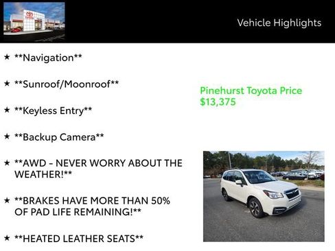 Used 2017 Subaru Forester 2.5i Limited image 13