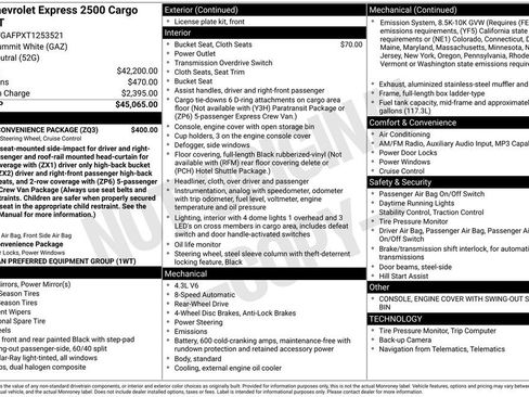 New 2026 Chevrolet Express 2500 w/ Driver Convenience Package RWD image 25
