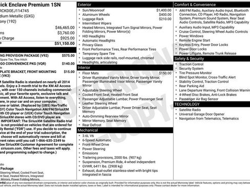 Used 2014 Buick Enclave Premium w/ Trailering Provision Package FWD image 15