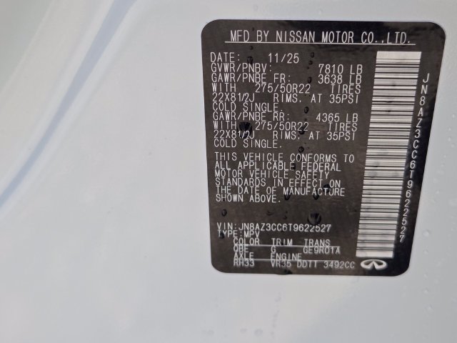 New 2026 INFINITI QX80 Autograph w/ Autograph Exterior Package AWD/4WD image 24