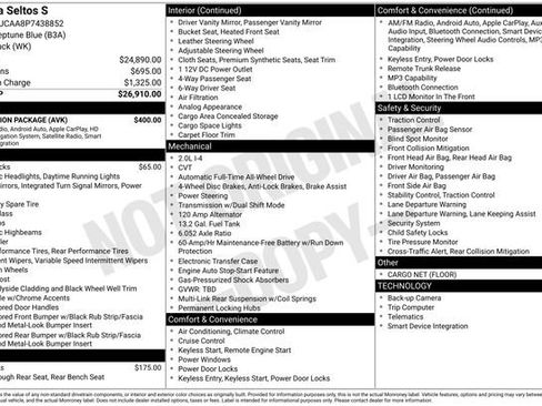 Used 2023 Kia Seltos S w/ Navigation Package image 6