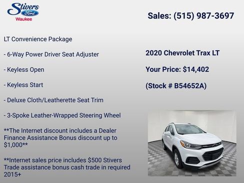 Used 2020 Chevrolet Trax LT w/ Driver Confidence Package image 15