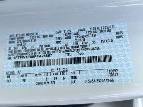 Used 2023 Ford F150 Platinum w/ Equipment Group 701A High image 24