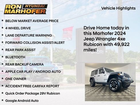 Used 2024 Jeep Wrangler Unlimited Rubicon 4xe AWD/4WD image 15