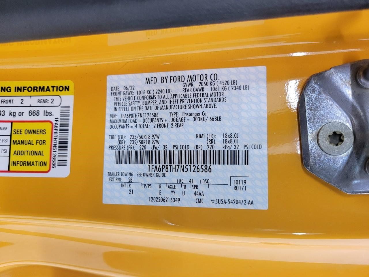Certified 2022 Ford Mustang Coupe w/ Equipment Group 101A RWD image 26