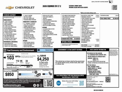New 2026 Chevrolet Equinox EV LT w/ Convenience Package II image 3