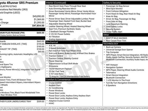 Used 2023 Toyota 4Runner SR5 Premium w/ SR5 Premium Package AWD/4WD image 56