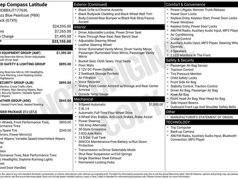 Used 2018 Jeep Compass Latitude w/ Popular Equipment Group image 1