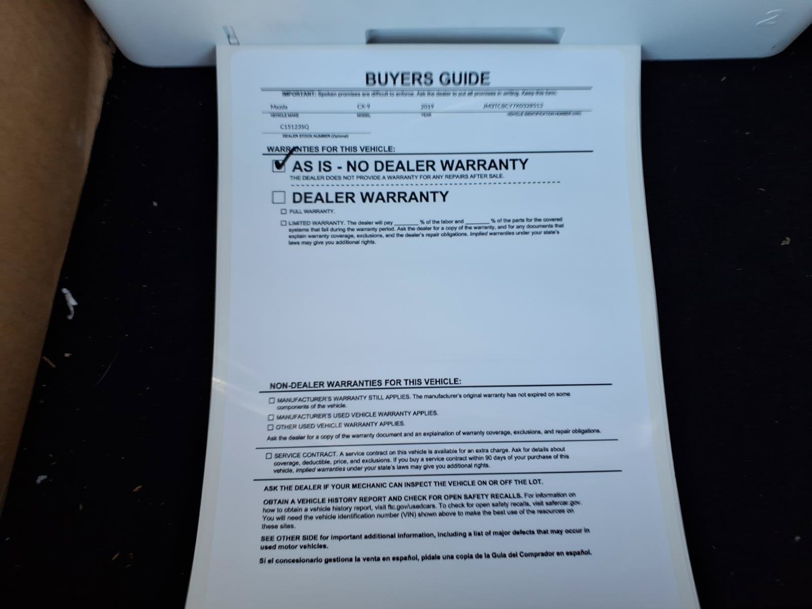 Used 2019 MAZDA CX-9 Touring AWD/4WD image 35