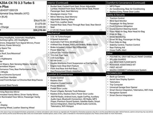 New 2026 MAZDA CX-70 3.3 Turbo S w/ Premium Plus image 38