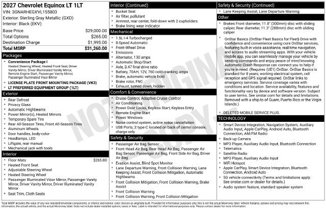 New 2027 Chevrolet Equinox LT FWD image 4