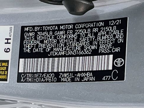 Used 2022 Toyota Prius FWD image 31