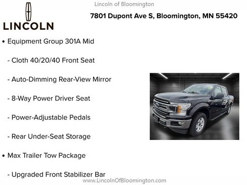 Used 2020 Ford F150 XLT w/ Equipment Group 301A Mid image 9