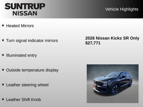 Used 2026 Nissan Kicks SR w/ Cold Weather Package AWD/4WD image 40