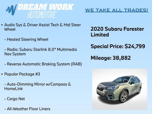 Used 2020 Subaru Forester Limited w/ Popular Package #3 image 7
