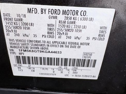 Used 2019 Ford Explorer Sport w/ Equipment Group 401A AWD/4WD image 32