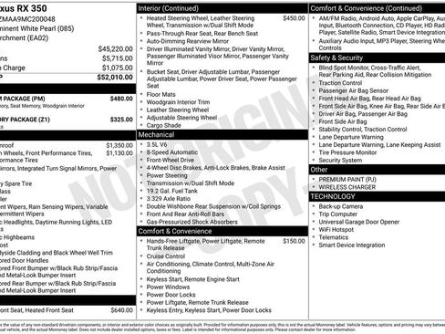 Used 2021 Lexus RX 350 FWD w/ Premium Package image 11