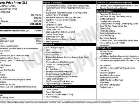 Used 2020 Toyota Prius Prime XLE FWD image 1