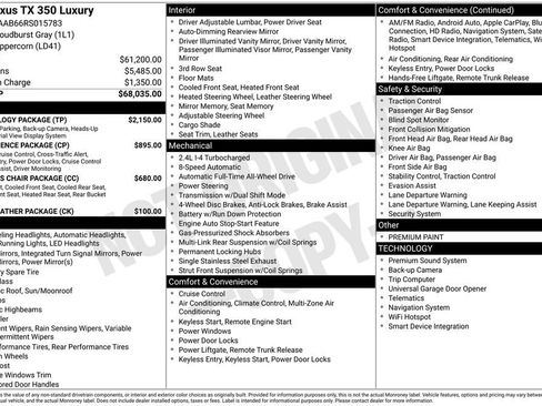 Used 2024 Lexus TX 350 AWD w/ Technology Package image 2