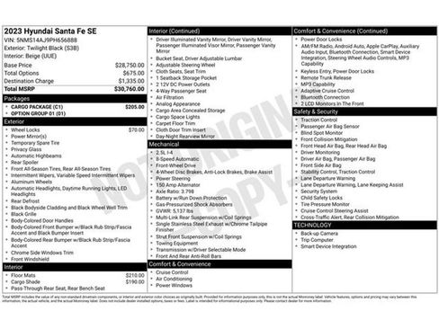 Used 2023 Hyundai Santa Fe SE w/ Cargo Package image 25