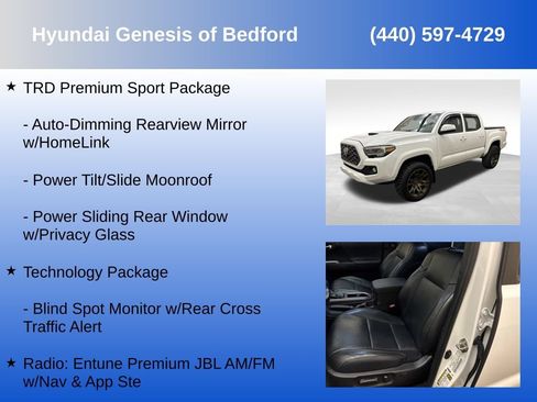 Used 2020 Toyota Tacoma TRD Sport w/ TRD Premium Sport Package AWD/4WD image 14