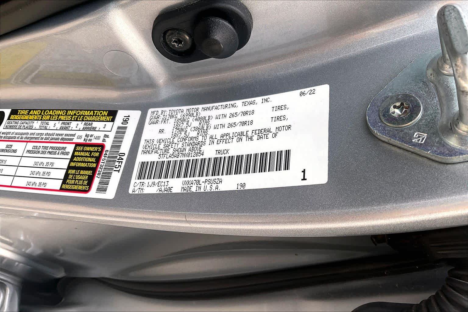 Used 2022 Toyota Tundra SR5 w/ TRD Off-Road Premium Package RWD image 33