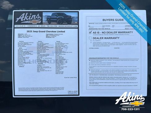 Used 2025 Jeep Grand Cherokee Limited w/ Trailer Tow Package RWD image 10