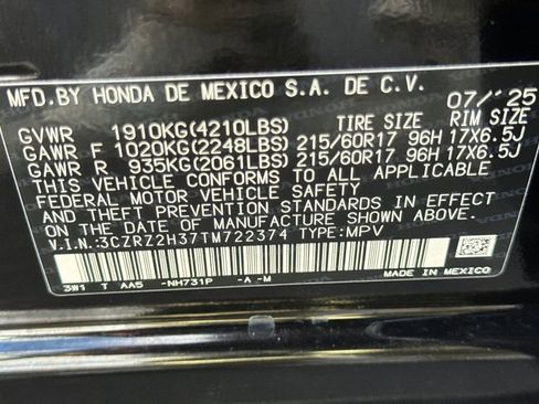 Certified 2026 Honda HR-V LX image 28