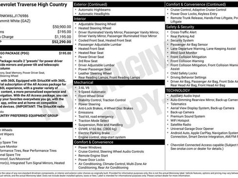 Used 2020 Chevrolet Traverse High Country w/ LPO, Cargo Package FWD image 5