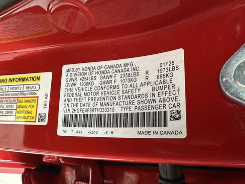 Certified 2026 Honda Civic Sport Touring image 16