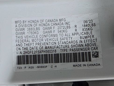 Certified 2023 Honda Civic Sport image 42