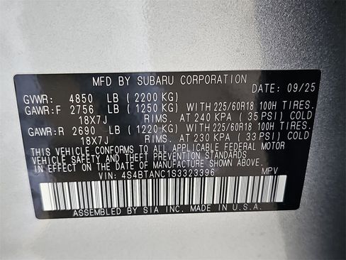 New 2025 Subaru Outback Limited image 28