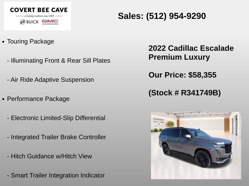 Used 2022 Cadillac Escalade Premium Luxury w/ Performance Package RWD image 25