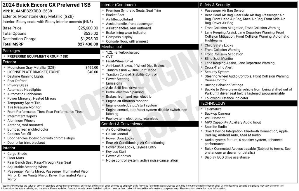 Certified 2024 Buick Encore GX Preferred FWD image 5