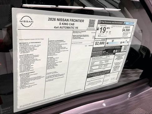 New 2026 Nissan Frontier S AWD/4WD image 40