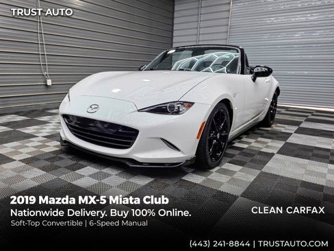 Used 2019 MAZDA MX-5 Miata Club RWD image 1