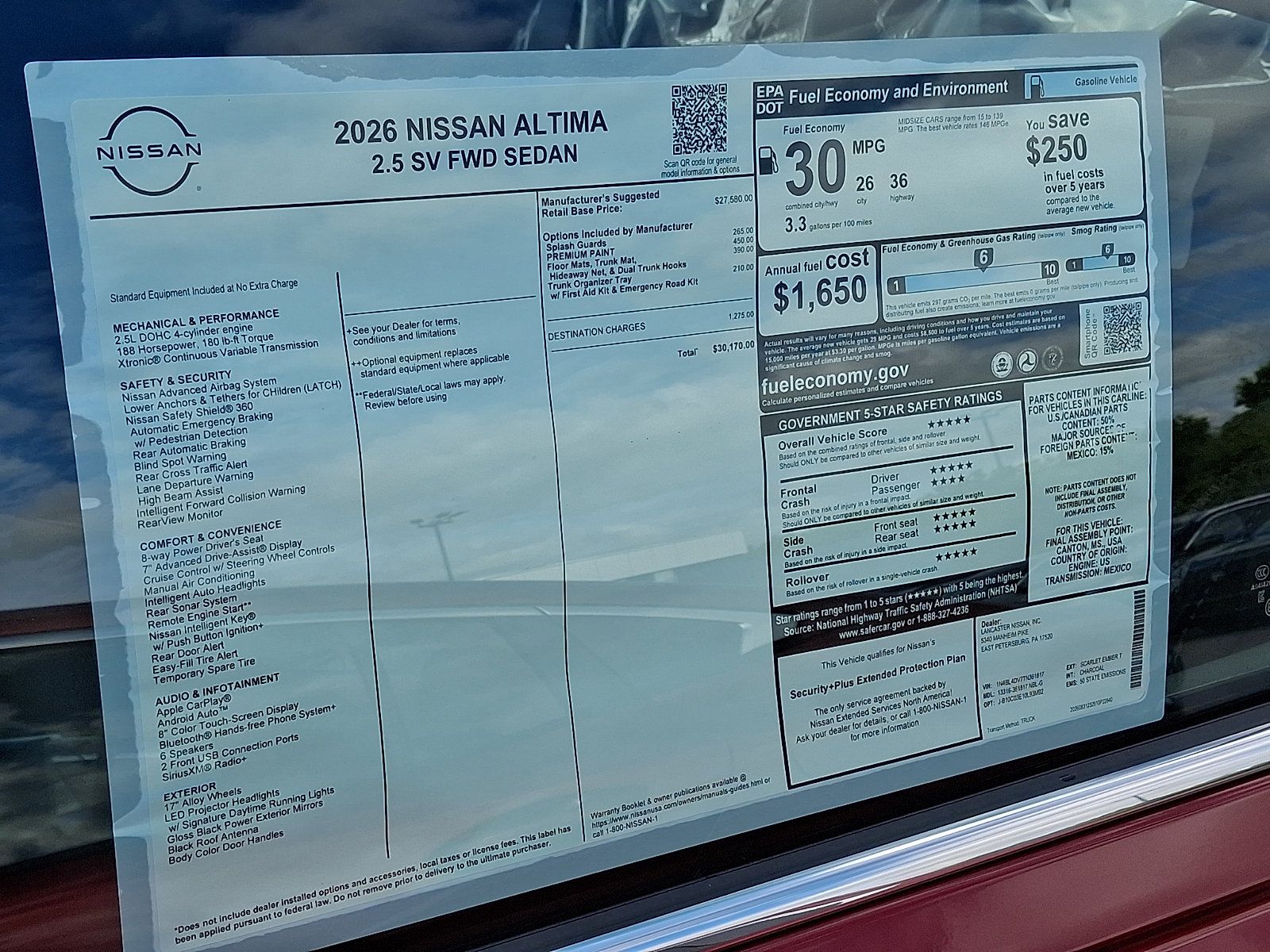 New 2026 Nissan Altima 2.5 SV FWD image 5