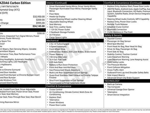 Used 2021 MAZDA MAZDA6 Carbon Edition image 27