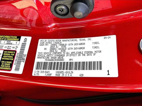 Used 2024 Toyota Sequoia Limited w/ TRD Off-Road Package image 9