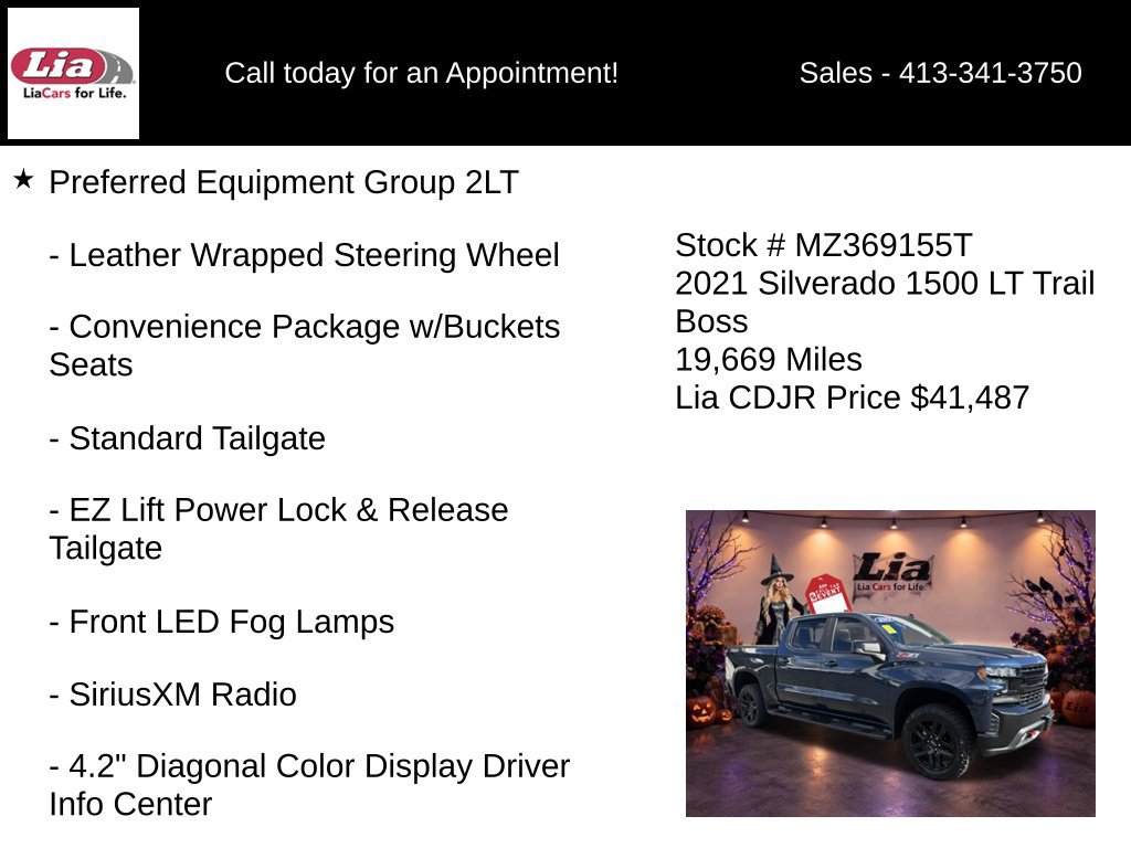 Used 2021 Chevrolet Silverado 1500 LT Trail Boss w/ Convenience Package II AWD/4WD image 21