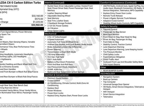 Used 2021 MAZDA CX-5 Carbon Edition image 5