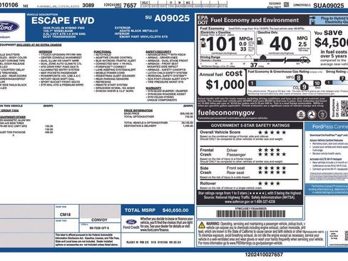 Certified 2025 Ford Escape SE w/ Class II Trailer Tow Package FWD image 5